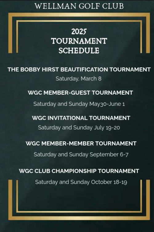 2025 WGC Tournament Schedule